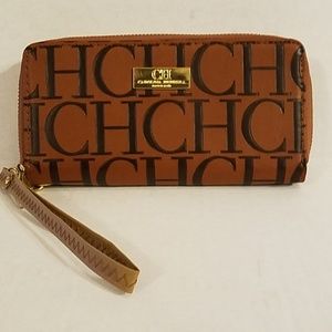 Carolina Herrera monogrammed wristlet